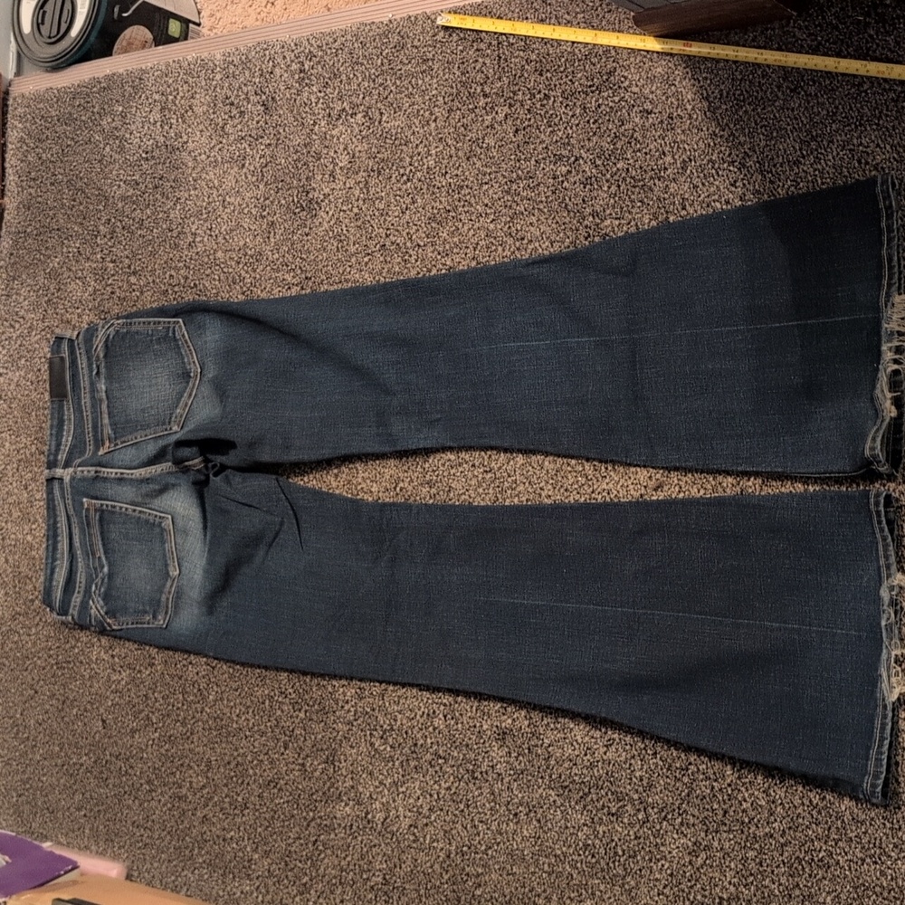 Buckle Black Blue Denim Flare Jeans 25x34 - Picture 6 of 14
